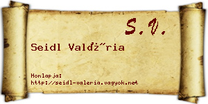 Seidl Valéria névjegykártya