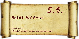 Seidl Valéria névjegykártya