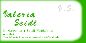 valeria seidl business card